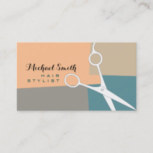 Hair Stylist Modern Retro Colour Pattern #11 Business Card