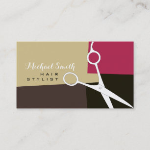 Hair Stylist Modern Retro Colour Pattern #2 Business Card