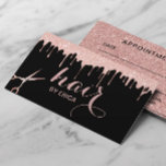 Hair Stylist Modern Rose Gold Drips Beauty Salon Appointment Card<br><div class="desc">Hair Stylist Modern Rose Gold Dripping Beauty Salon Appointment Cards.</div>