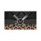 Hair Stylist Monogram Modern Leopard Print