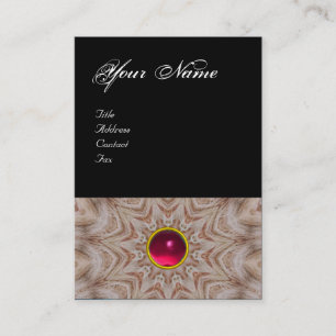 HAIR STYLIST monogram ,red pink  ruby, black Business Card