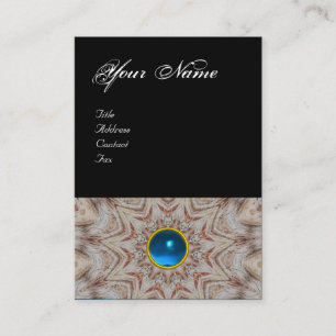 HAIR STYLIST monogram  ,sapphire blue black Business Card