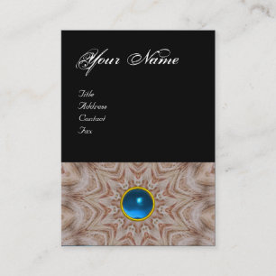 HAIR STYLIST monogram ,sapphire blue black Business Card