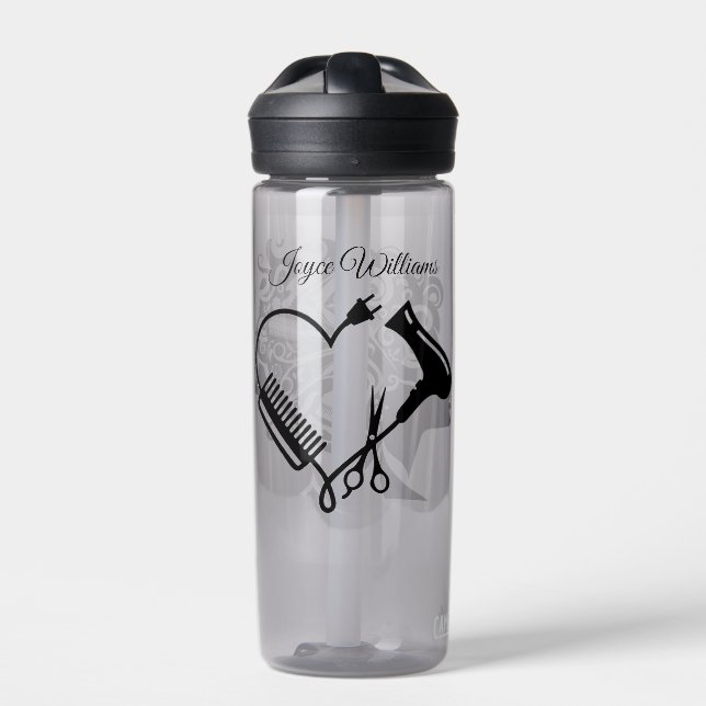 Hair Stylist Named Water Bottle (Front)