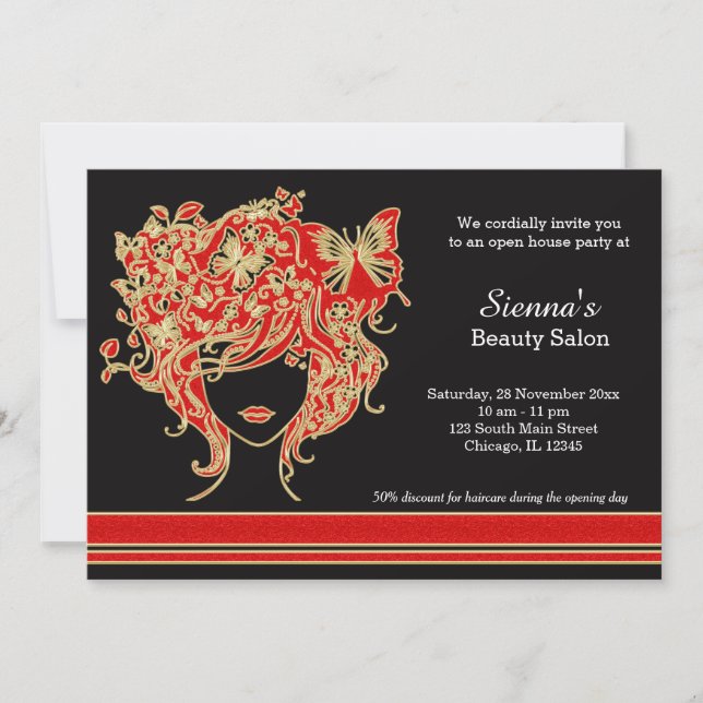 Hair stylist Open House Invitation (Front)