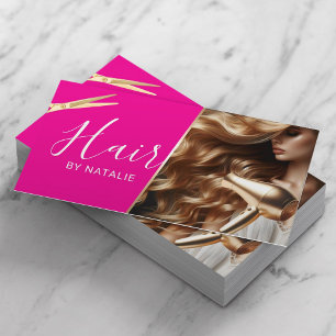 Hair Stylist Pink Beauty Girl Salon & SPA Business Card