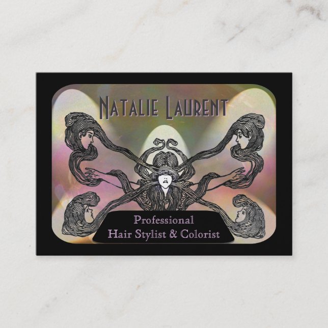 Hair Stylist Professional Beauty Business Card (Front)