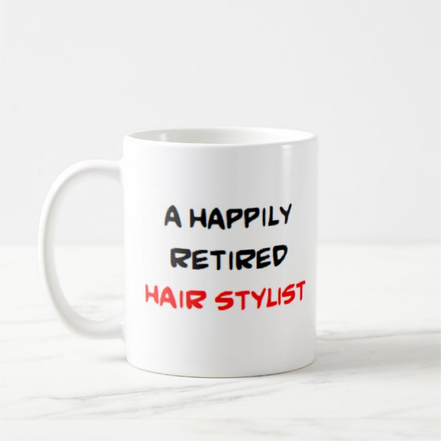 hair stylist retired coffee mug (Left)