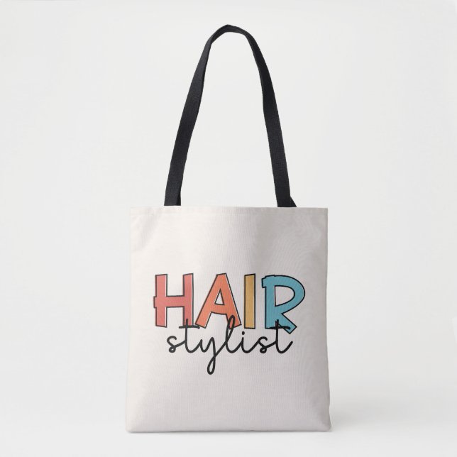 Hair Stylist Retro Hairdresser Gift Tote Bag (Front)