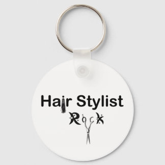 HAIR STYLIST ROCK key chain