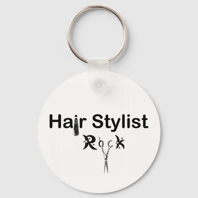 HAIR STYLIST ROCK key chain (Front)