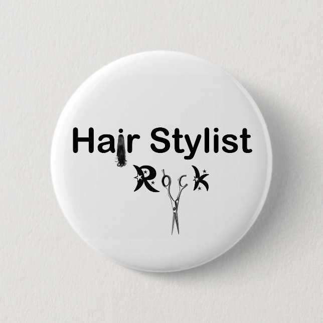 HAIR STYLIST ROCK pin (Front)