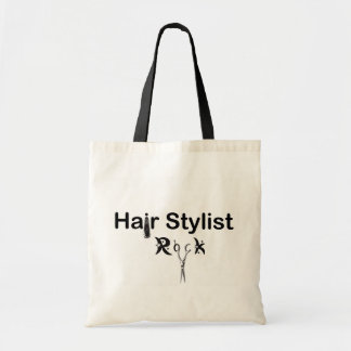 hair stylist rock tote bag