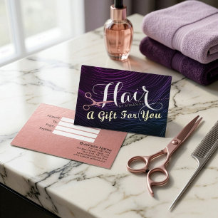 Hair Stylist Rose Gold Scissors Gift Certificate