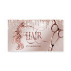 Hair stylist rose gold typography hair scissors bu