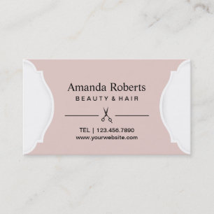 Hair Stylist Salon Appointment Vintage Blush Pink