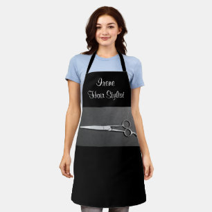 Hair Stylist Salon Black Scissors Apron
