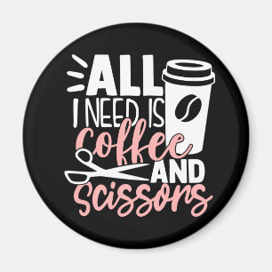 Hair Stylist Salon Coffee Barber Hairdresser Magnet