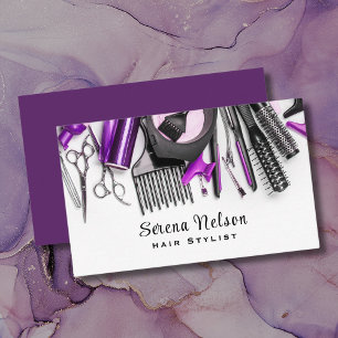 Hair stylist Salon Hairdresser Tools Beauty Business Card