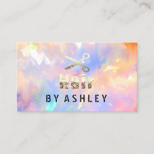 Hair Stylist Salon Holographic Appointment Card
