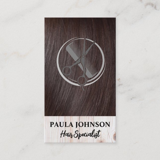 Hair Stylist | Salon Logo Business Card (Front)