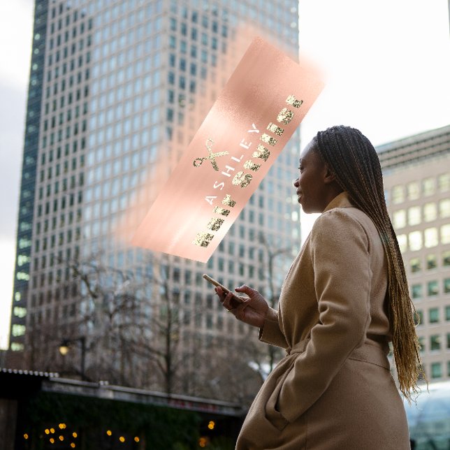 Hair Stylist Salon Rose Gold Appointment Card (Hair Stylist Salon Rose Gold Appointment Card)