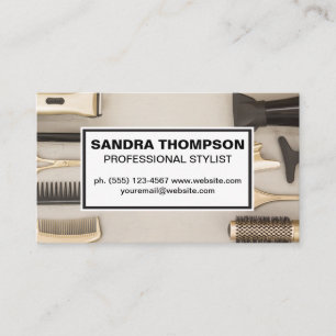 Hair Stylist Salon Tools Business Card
