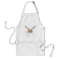 Hair Stylist Scissor & Comb Monogram Beauty Salon