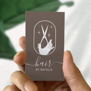 Hair Stylist Scissor Logo Elegant Beauty Salon Business Card