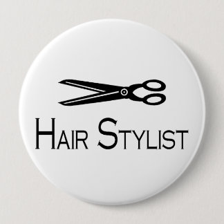 Hair Stylist (Scissors) 10 Cm Round Badge