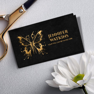 Hair Stylist -  Scissors and Butterfly Art  Business Card
