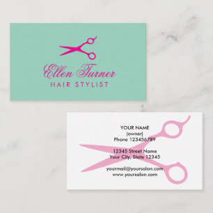 Hair stylist scissors business cards template