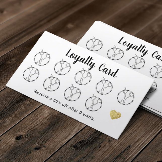 Hair Stylist Scissors & Gold Heart Salon Loyalty (Creator Uploaded)