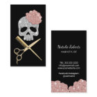 Hair Stylist Silve Glitter Skull Beauty Salon