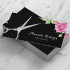 Hair Stylist Silver Scissor & Flower Elegant Salon