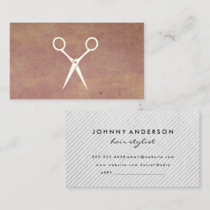 Hair Stylist Silver Scissors Appointment Card