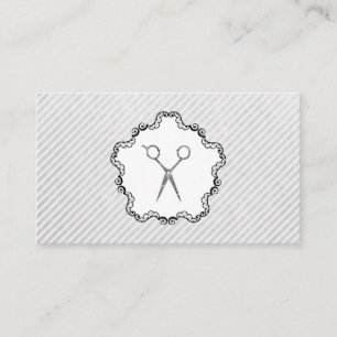 Hair Stylist Silver Scissors Appointment Card