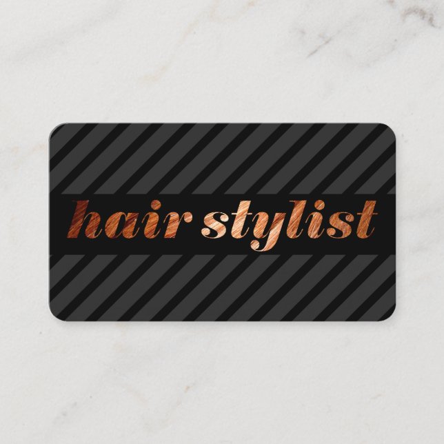 Hair Stylist Stripes Appointment Card (Front)