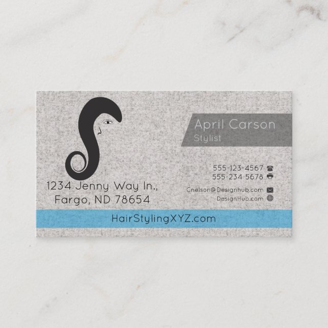 Hair Stylist Studio Custom business card (Front)