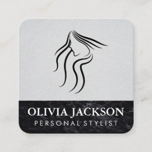 Hair Stylist   Stylist   Beautician Square Business Card