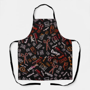 Hair Stylist Text and Tools Multi-Color3 ID749 Apron