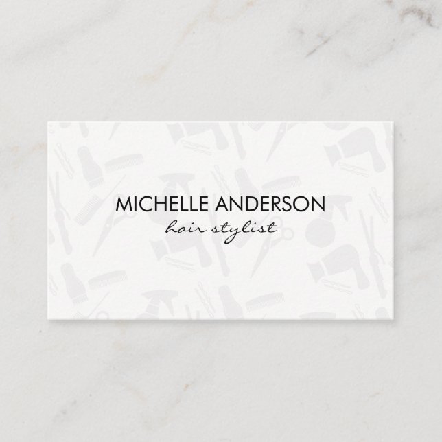 Hair Stylist Tools Appointment Card (Front)