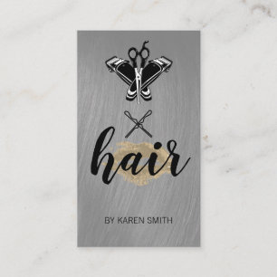 Hair Stylist Tools   Barber   Salon Business Card