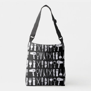 Hair stylist tools pattern crossbody bag