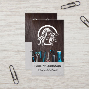 Hair Stylist Tools Salon Business Card
