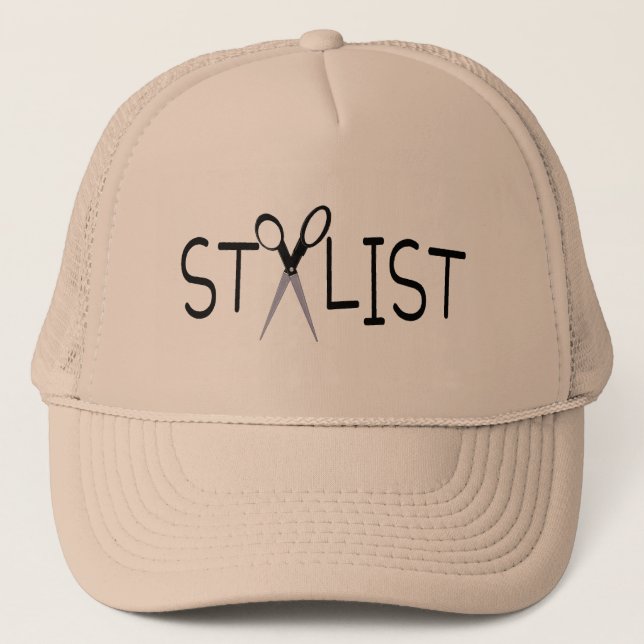 Hair Stylist Trucker Hat (Front)