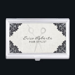 Hair Stylist Vintage Black Laced Hair Salon Business Card Holder<br><div class="desc">Hair Stylist Vintage Black Laced Hair Salon Business Card Holder.</div>