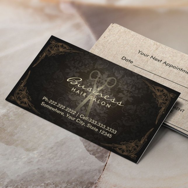 Hair Stylist Vintage Damask Salon Appointment (Creator Uploaded)