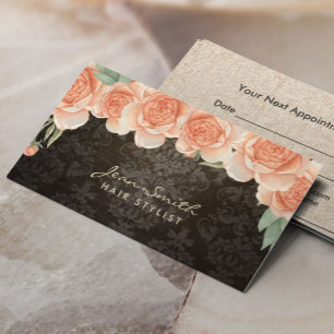 Hair Stylist Vintage Floral Damask Appointment