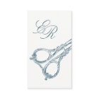 Hair Stylist Vintage Scissor & Initials Elegant